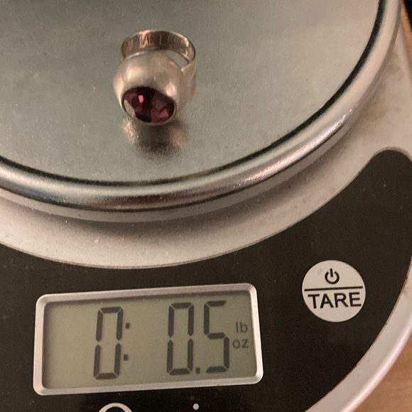 Big Metal London purple stone Ring - Picture 10 of 10